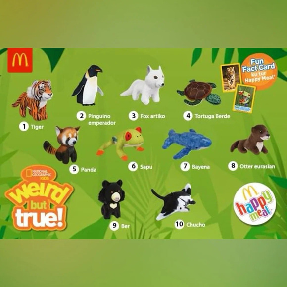 MCDONALD'S x NATIONAL GEOGRAPHIC Bundle of Small Plush Animal Toys - Picture 1 of 6